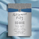 Recherche de bleu royal et argent invitations Élégant