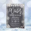 Recherche de winter one derland invitations Argent