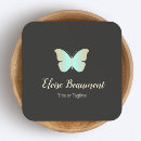 Recherche de papillon turquoise cartes visite Bijouterie