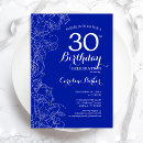 Recherche de blue floral anniversaire invitations Fête d'anniversaire