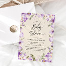 Recherche de purple baby shower fille invitations Lavande