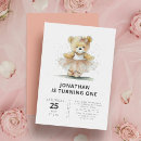 Recherche de teddy bear anniversaire invitations Rose