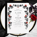 Recherche de rouges et noires de mariage invitations Noir et rouge