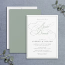 Recherche de sage green bridal shower invitations Typographie