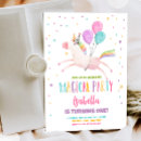 Recherche de rainbow party invitations De la licorne