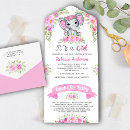Recherche de roseau invitations Bébé fille