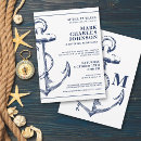 Recherche de bateau ancre invitations Bleu marine