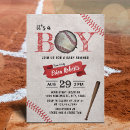 Recherche de vintage baseball baby shower invitations Rustique