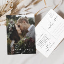 Recherche de mariage remerciements cartes postales Élégant