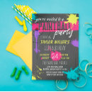 Recherche de paint party invitations Coloré