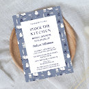 Recherche de la cuisine invitations Bleu