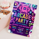Recherche de arcade invitations Fête d'anniversaire éclatante