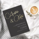 Recherche de typographie mariage invitations Noir et or