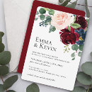 Recherche de burgundy floral mariage invitations Couple
