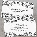 Recherche de noir blanc floral cartes visite Fleuriste