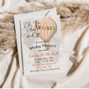 Recherche de hot air balloon baby shower invitations Rustique