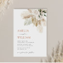 Recherche de pampas mariage invitations Boho