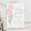 Recherche de twin girl shower invitations Rose et or