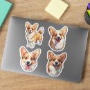Recherche de corgi dog autocollants Chiot