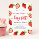 Recherche de fruit 1ans anniversaire invitations Fille