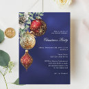 Recherche de bleu et or noël invitations Employee