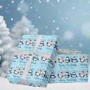 Recherche de pingouins papier cadeau Vacances