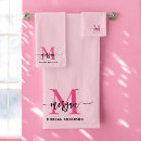 Recherche de hot pink bain serviettes Monogrammé