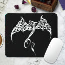Recherche de dragon noir tapis souris Imaginaire
