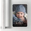 Recherche de faire part de naissance magnets Élégant