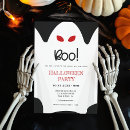 Recherche de boo halloween invitations Noir et blanc