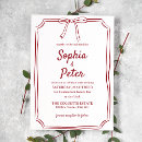 Recherche de rouge cramoisi invitations Classique