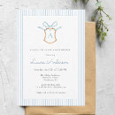 Recherche de monogram baby shower invitations Bleu