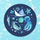 Recherche de meduse dessous de verres Aquarelle