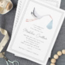 Recherche de de cigogne baby shower invitations Classique
