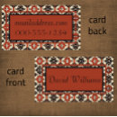 Recherche de motif asiatique cartes visite Rouge