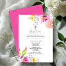 Recherche de roses baptême invitations Baby girl
