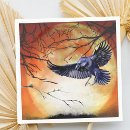 Recherche de corbeaux serviettes Aquarelle