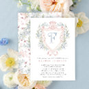 Recherche de monogram baby shower invitations Rose