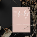 Recherche de simple baby shower fille invitations Rose pâle