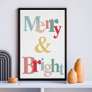 Recherche de noël moderne posters Rose