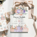 Recherche de château rose invitations Fête d'anniversaire princesse