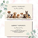Recherche de chien promenade cartes visite Aquarelle