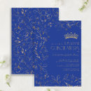 Recherche de bleu royal et or invitations Princesse