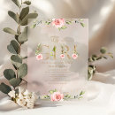 Recherche de floral baby shower fille invitations Rose pâle