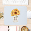 Recherche de tournesol rustique tapis souris Monogramme
