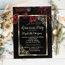 Recherche de red black gold invitations Floral