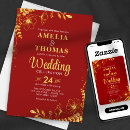 Recherche de rouge cramoisi invitations Romantique
