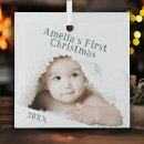 Recherche de bébé premier ornements 1er noël