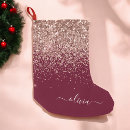 Recherche de or chaussette de noël Monogramme
