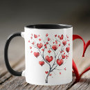 Recherche de rouge coeur tasses Motif cardiaque